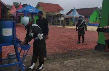  Tetap Mematuhi Prokes, Satgas TMMD Bojonegoro Wajibkan Peserta Cuci Tangan